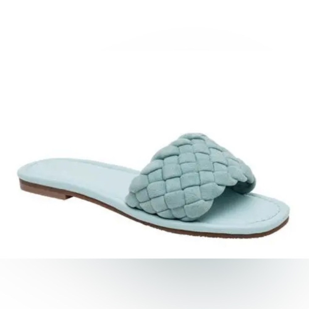 NWT Lisa Vicky Mission New Blue Suede Slide Sandals - Size 6